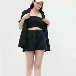 GAP Bungee Pull-On Shorts Black Small